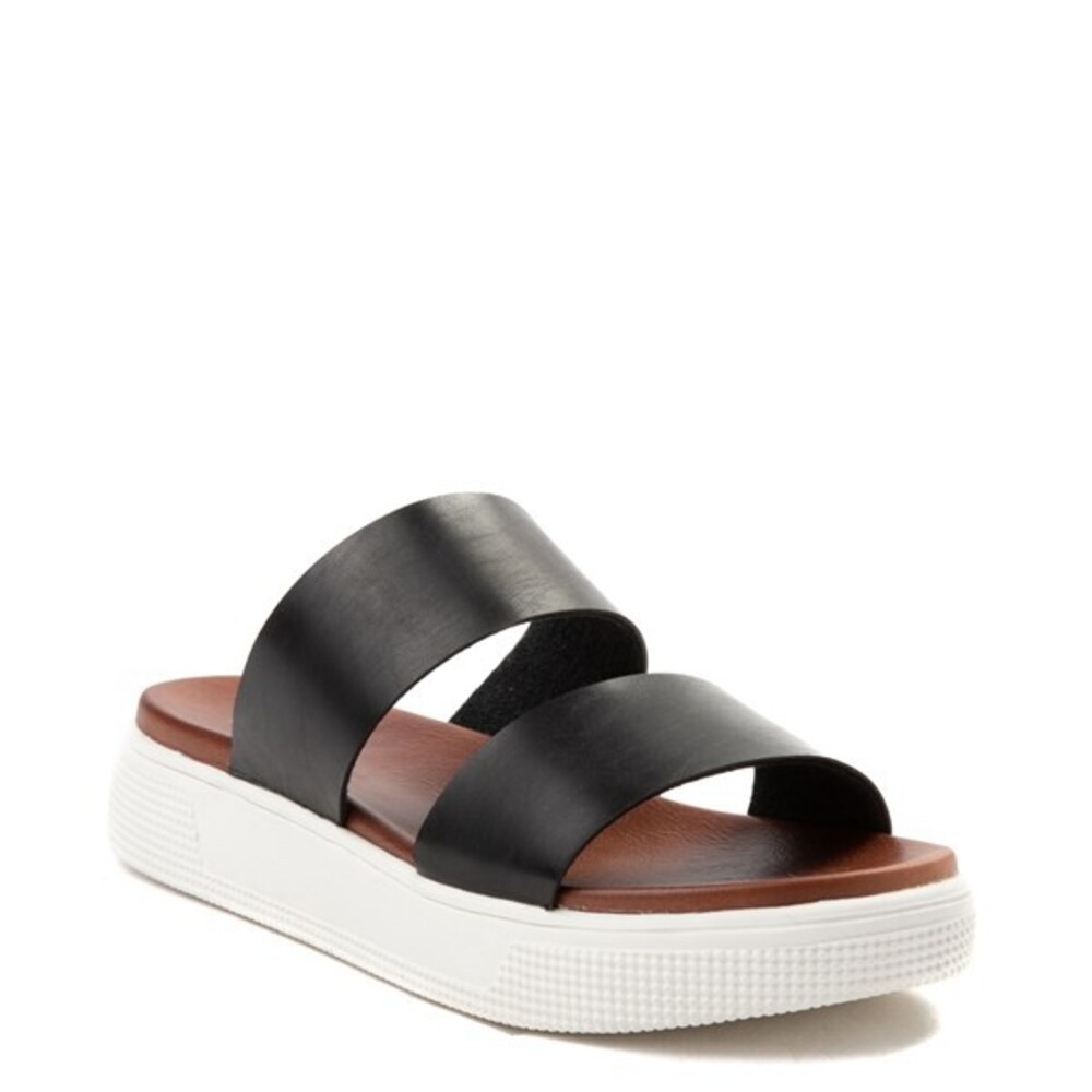 MIA Saige Black Double Strap Platform Slide Sandals Women’s Size 7 - Picture 10 of 11